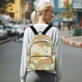 thumbnail image 7 of FORMRS Mini Backpack Purse for Women Quilted Travel Daypack Casual Shoulder Bag, Beige Clouds, 7 of 7