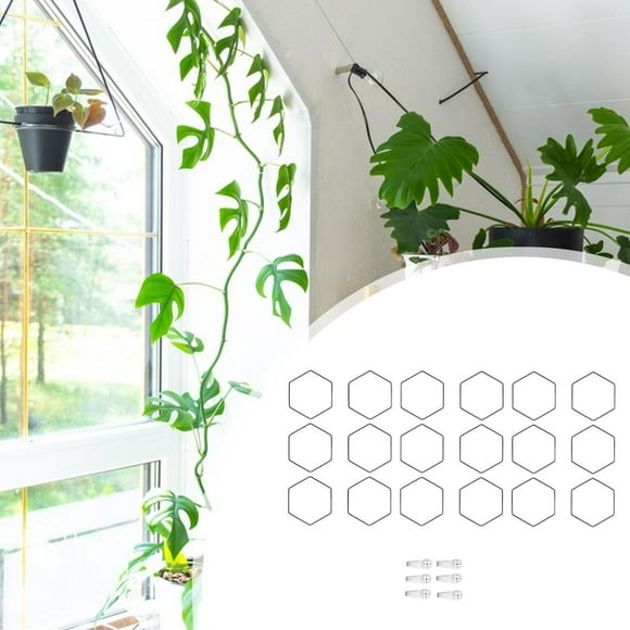 DYNWAVECA Plant Trellis Garden Metal Trellis Planting Decoration for Potted Plants,Hexagon Chain Trellis Plant Support for Outdoor Rose