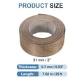 thumbnail image 2 of Bisel de Uxcell, cinta de chapa de madera prepegada flexible para bisel de contrachapado con adhesivo termofusible para restauración de muebles nogal 2 pulgadas x 25 pies, 2 of 7
