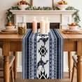 thumbnail image 2 of Table Runner 48 Inches Long for Kitchen Dining, Navy Blue Boho Dresser Scarf Farmhouse, Dining Table Decorations for Wedding/Parties, Vintage Abstract Art Ethnic Tribe 13 x 48 In, 2 of 8
