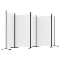 thumbnail image 3 of vidaXL Freestanding 5-Panel Room Divider, White Fabric, 433x180 cm, 3 of 5