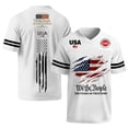 thumbnail image 4 of BRANROY USA Shirt Men 4th of July Soccer - 250 Years of Freedom V Neck Soccer Jersey, Moisture Wicking for Summer, 4th of July Hiking, Gym,White XL, 4 of 6