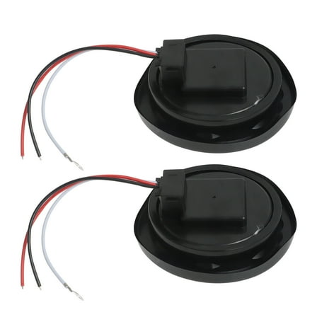 2x 4 inch 12V Clear Lens Round LED Stop Turn Tail Brake Lights for Truck Trailer