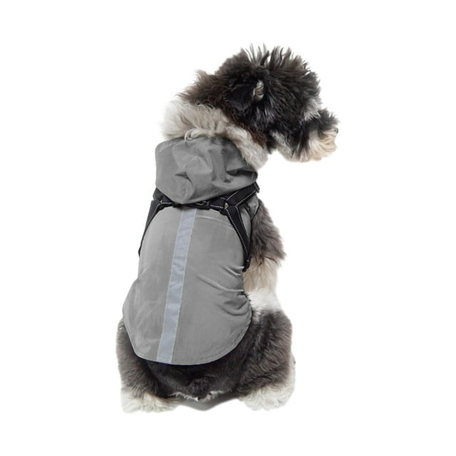 Xingzhi Polyester Easy To Clean And Maintain Lightweight And Breathable Dog Raincoat Is All Weather Stylish grey XL