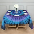 thumbnail image 3 of Blue Purple Tie Dye Mandala Pattern Square Tablecloth,Waterproof Square Table Cover,Wipeable Spillproof Washable Table Cover for Home Kitchen Party Decor 60"x60"(152x152cm), 3 of 6