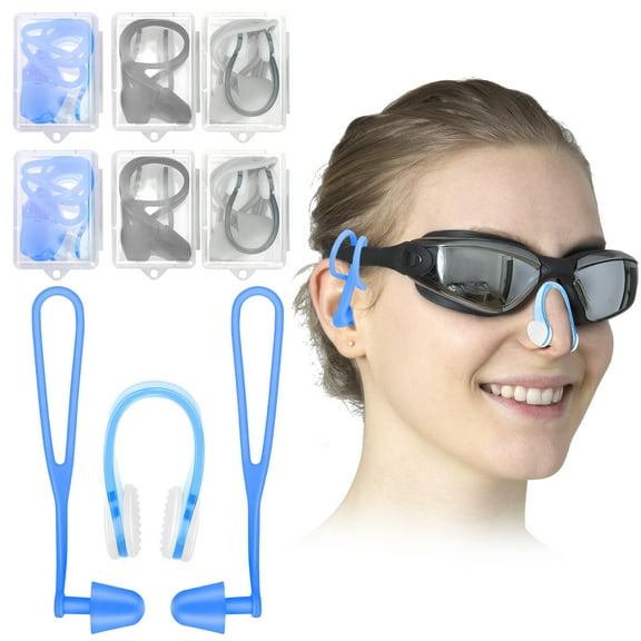 6pair Swim Earplugs Nose Clips Set, EEEkit Silicone Waterproof Protector Nose Clips & Earplugs