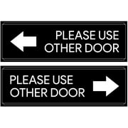 Please Use Other Door Sticker Decal Set - Self Adhesive, Peel-Off, for Offices, Stores, Businesses