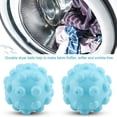 thumbnail image 4 of BEMS-2Pcs bolas secadoras de lavado azul reutilizables bolas secadoras a vapor lavandería, 4 of 4