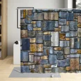 thumbnail image 5 of St Brick Wall Bathroom Shower Curtain Fabric Waterproof Garden Background Screens r Scree Bath Curtains, 5 of 7