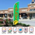 thumbnail image 4 of Tacos Sign feather flag for Outdoor by Mavis Print | 11.5 FEET Long Polyester Outdoor Banner Flag for Easy Hang | HD Print Swooper I Flag Only for Food Advertising | Made in USA I Flag Only, 4 of 5