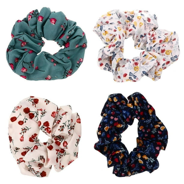 Durable 4Pcs Hair Ties For Women Cute Mixed Color Hair Rings Elastic Design Ideal For Birthday Celebrations