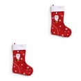 thumbnail image 2 of Wosthever Calcetín de Navidad Santa Claus copo de nieve calcetines de Navidad para chimenea adorno de árbol colgante saco tela no tejida regalo para el No.01 2piezas Wosthever CBP160213, 2 of 6