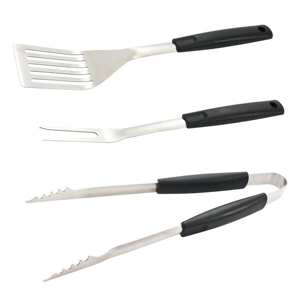 Mainstays 3 Piece Stainless Steel Barbecue Grill Tool Set