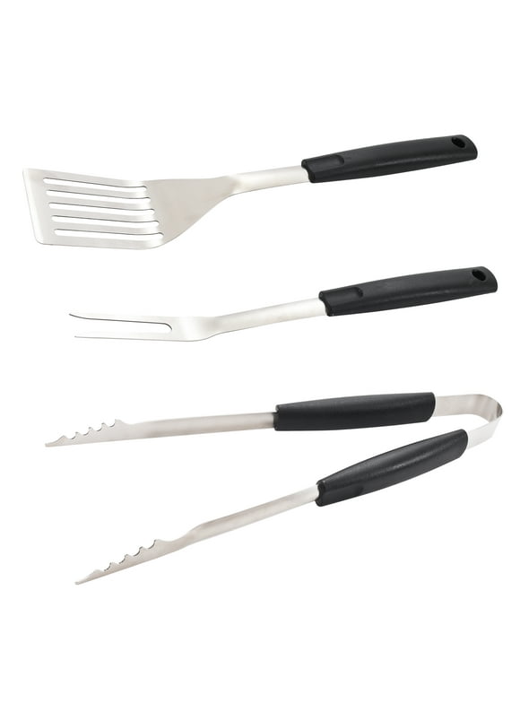 Mainstays 3 Piece Stainless Steel Barbecue Grill Tool Set