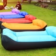 thumbnail image 2 of Outdoor Inflatable Lounge Chair With Space Saving Design High Strength Polyester Fabric Ergonomic Comfort Camping Gear blue and black, 2 of 4