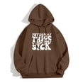 thumbnail image 2 of Futezty Cute Hoodies Womens Graphic Oversized Letter Print Casual Long Sleeve Drawstring Pullover Tops, 2 of 4
