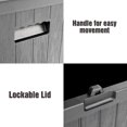 thumbnail image 4 of Hassch 51gal 195L Outdoor Garden Plastic Storage Deck Box Chest Tools Cushions Toys Lockable Seat Waterproof, Gray, 4 of 9
