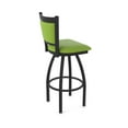 thumbnail image 2 of 870 Hadleigh 25" Swivel Counter Stool with Black Wrinkle Finish and Canter Kiwi Green Seat and Back, 2 of 5