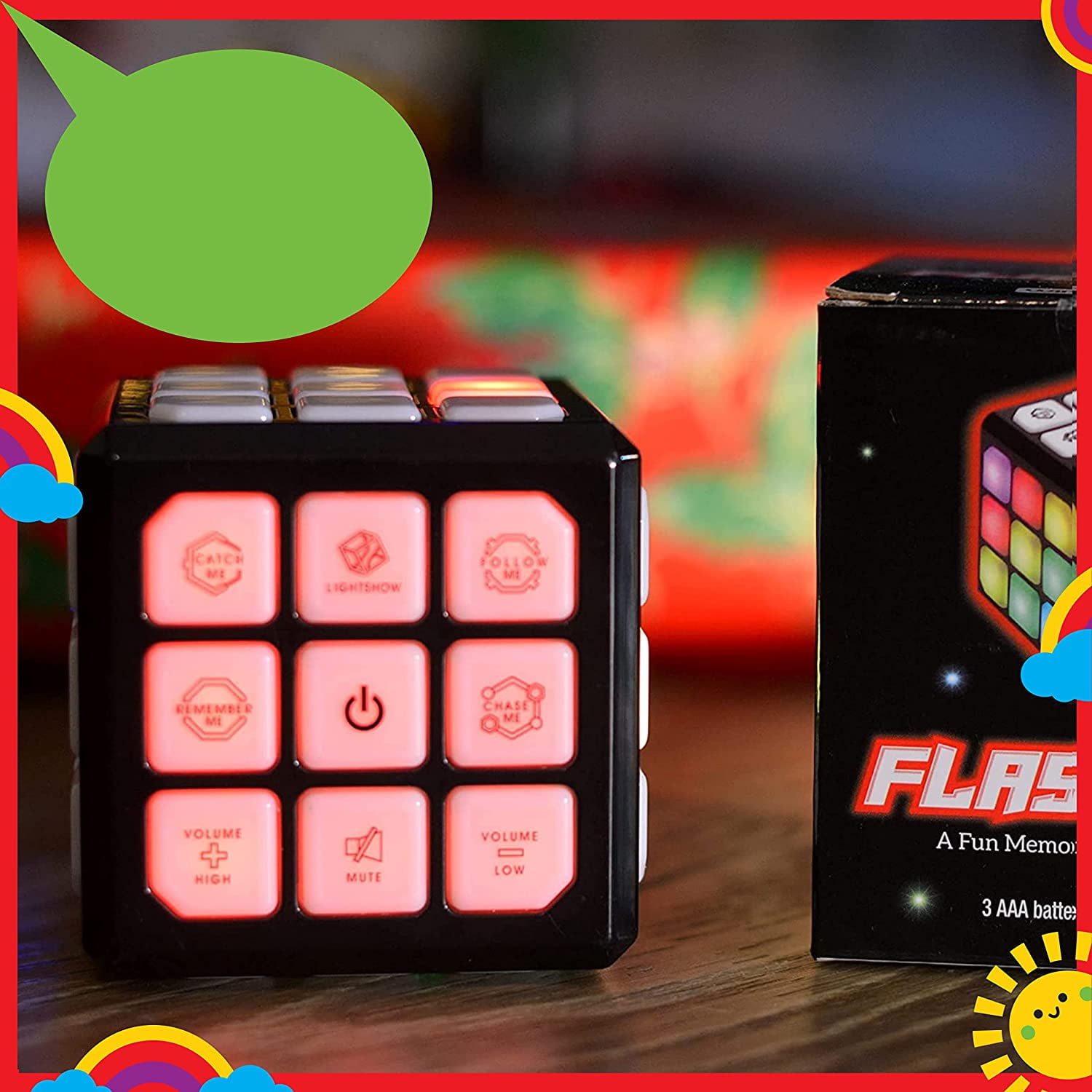 PlayRoute Electronic Brain & Memory Game Cube - Fun Toy Gift Ideas for Ages  6-12+ Year Old Boy & Girl - Cool Toys for Boys and Girls - Handheld Games