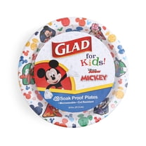 Glad Kids - 8.5" Round Paper Plate - 40ct - Disney - Mickey & Friends