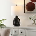thumbnail image 2 of SAFAVIEH Oroya 23 in. Coastal Black Rattan Table Lamp with White Cotton Shade, 2 of 6
