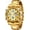 1389-GoldGold, variant on Mens Wrist Watch, Waterproof Military Analog Digital Watches with LED Multi Time Chronograph, Stainless Steel Business Watches for Men