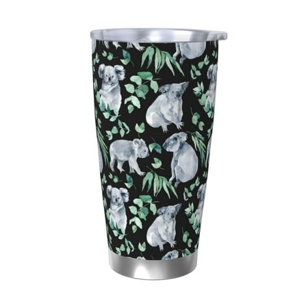 

Junzan Cartoon Koala Bear for 20oz Stainless Steel Insulated Car Cup with Spillproof Lid - Insulated Coffee Mug Thermal Cup-Without Straw