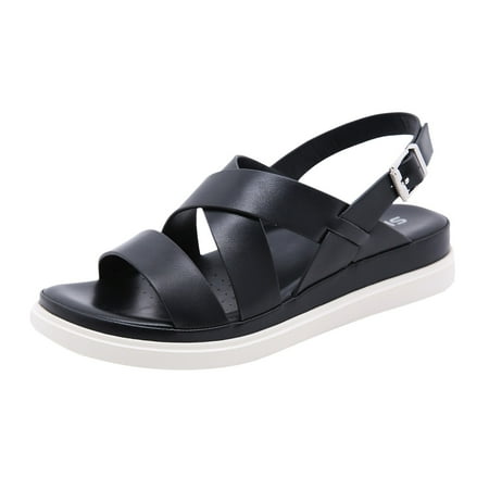 

Cathalem Custom Logo Sandals For Women With Arch Support Cushion Summer Casual Rhinestone Wedge Sandal Shoes Massage Function Black 40