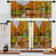 thumbnail image 3 of LALILO Kitchen Curtains and Valances Set of 3 36" Colorful Window Treatment Tiers for Window Decor, 3 of 5