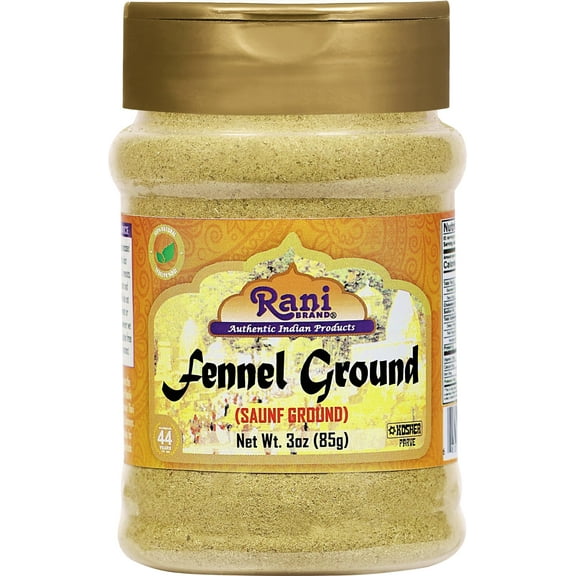 Rani Fennel Ground (Saunf) Powder Spice 3oz (85g) PET Jar ~ All Natural | Gluten Friendly | NON-GMO | Kosher | Vegan | Indian Origin
