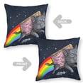 thumbnail image 2 of NYAN CAT Fundas de almohada de terciopelo con tema, regalos de funda de almohada, decoración para el hogar, cojín de lanzar, regalo de cumpleaños para fans y parejas. 50cm x 50cm., 2 of 6