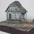 thumbnail image 2 of Wooden European House Diorama Battle Ruins Building Scenes, 2 of 8