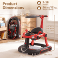 thumbnail image 6 of INFANS 6-in-1 Baby Walker, Converts Push Car to Bouncer, Rocker with Music, Lights, Adjustable Height & Speed, Activity Center, Canopy for 7-18 Months, 6 of 7