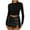Black, variant on Kaemgyyd Women Going out Crop Tops Fall Casual Slim Basic Solid Color Shirts Long Sleeve Crew Neck Tight Tunic Tee Streetwear