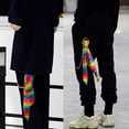 thumbnail image 7 of Bottone Stylish Rainbow Hip hop Cotton Keychain Pants Chain Cool and Colorful Cotton Bandana Pants Chain Jean Rock Punk Keychain, 7 of 7