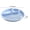 Blue, variant on Natural Wheat Straw 3‑Compartment Round Divided Serving Tray with Perforated Draining Surface, Tableware for Home Kitchen, Dining Party, Picnic and Indoor‑Outdoor Food‑Serving Use