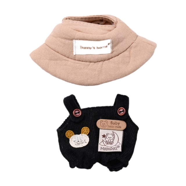Pantalones para muñecas,Ropa para muñecas,pantalones,ropa,juguete en miniatura,Pantalones para muñeca de niña,accesorios de vestir,Mini ropa de moda,juguete Pantalón negro con sombrero