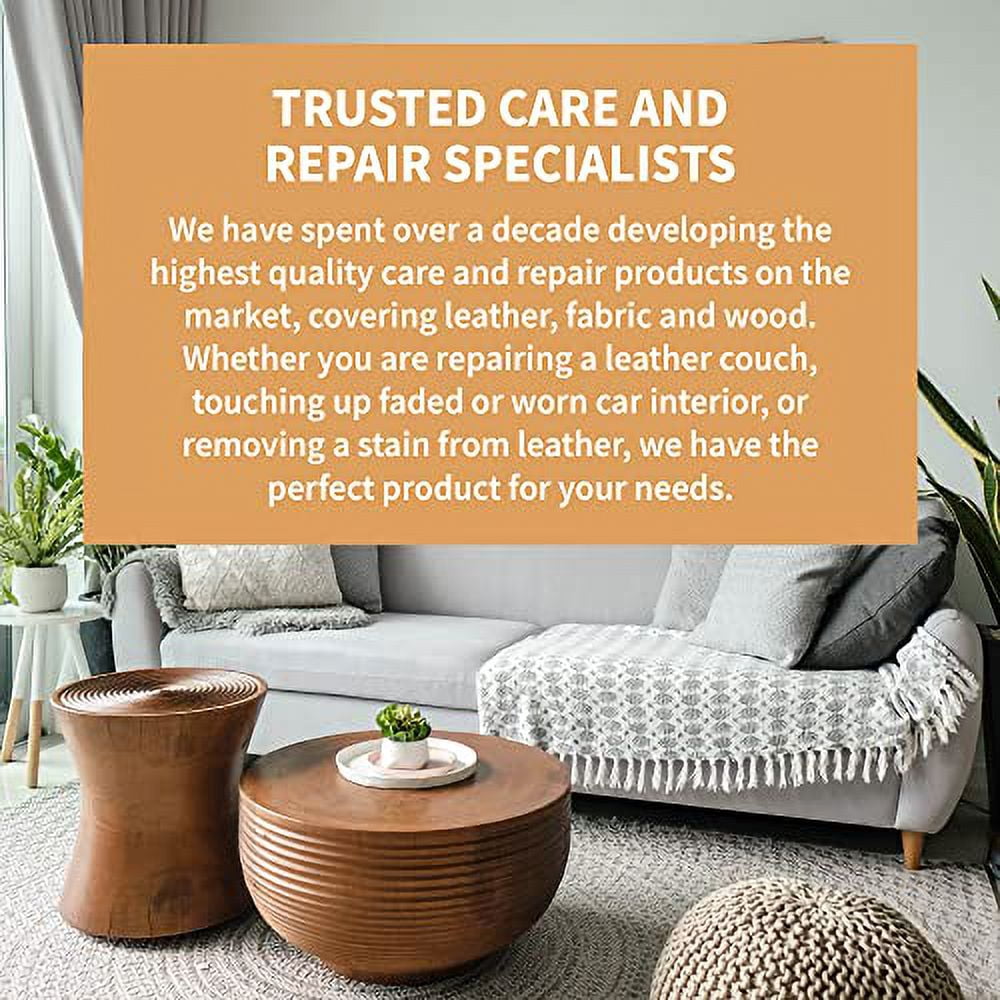 The Original Leather Recoloring Balm by Furniture Clinic - Light Grey Leather Dye for Furniture, Couches & Car Seats - Restore Scratched, Faded, & Damaged Surfaces
