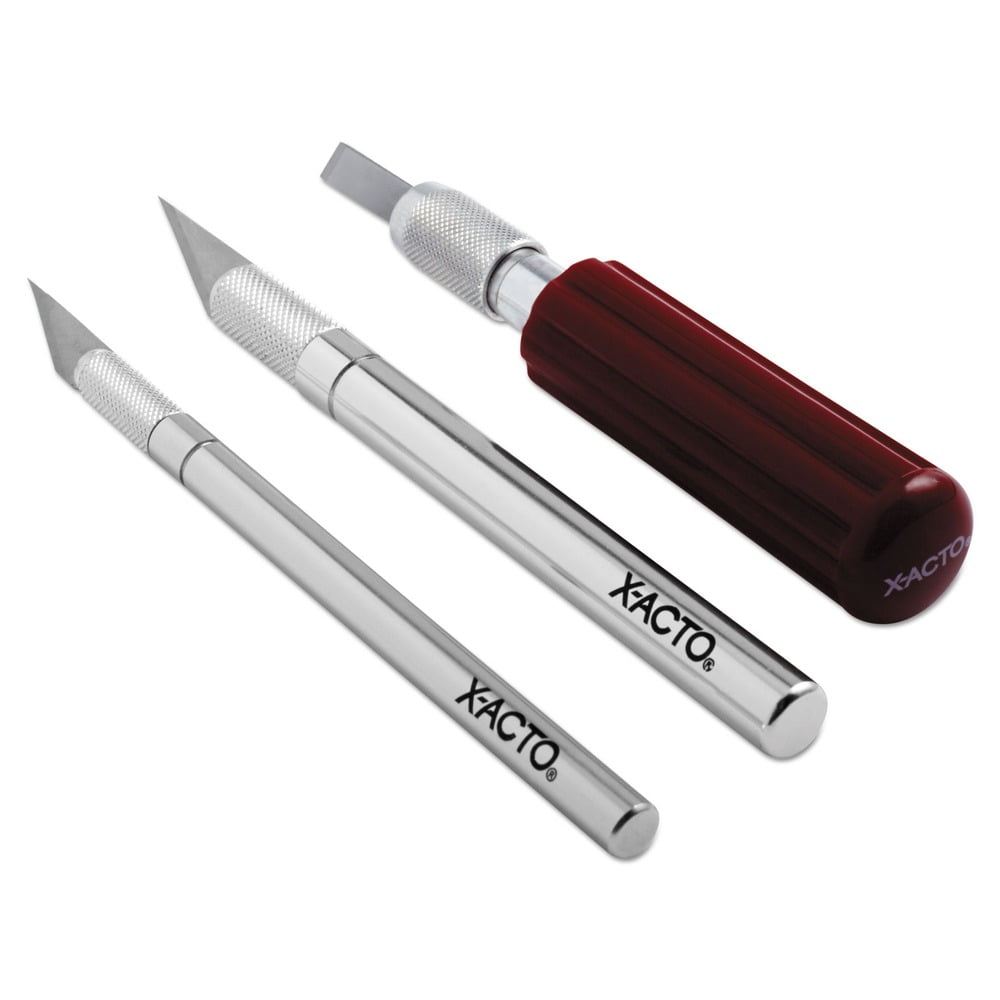 X-ACTO Compression Basic Knife Set, 3 Knives, 13 Blades, Soft Carry Case, 17 Count