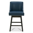 thumbnail image 5 of CHITA 26 inch Faux Leather Swivel Upholstered Counter Height Bar Stools with Full Back, Dark Blue, 5 of 12