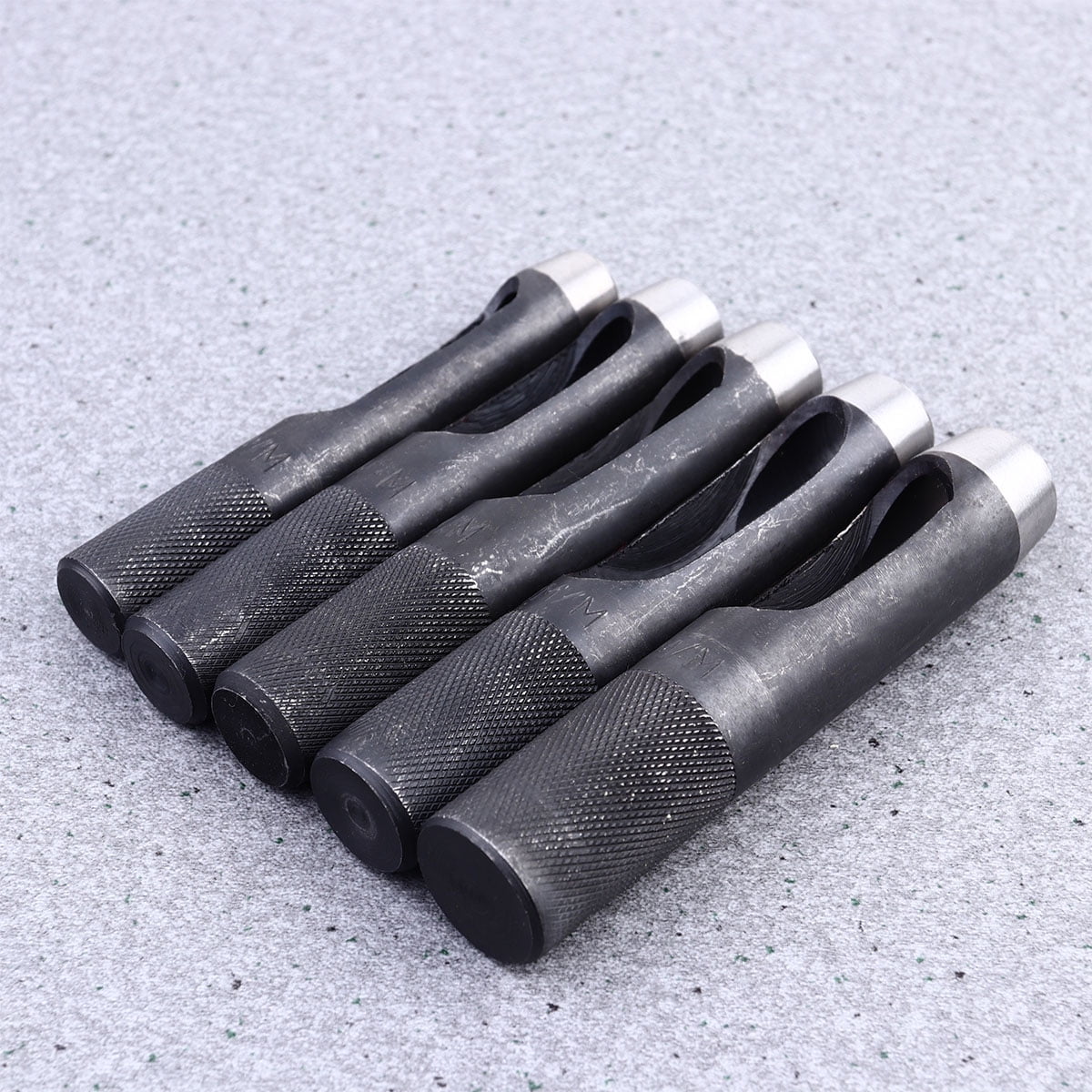 CRILSTYLEO 5-Piece Hollow Punch Tool Set with Carry Pouch for Crafts, , Belt Hole Punching and Projects