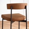 thumbnail image 5 of Modern Bar Stools Set of 3, 24 Inch Faux Leather Counter Stools with Curved Backrest, Counter Height Bar Stool for Kitchen Island, 5 of 6