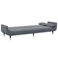 thumbnail image 3 of vidaXL Canapé-Lit 2 Places avec Repose-Pieds Velours Gris Foncé, 3 of 5