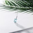 thumbnail image 3 of Gem Stone King 2.76 Ct Sky Blue Simulated Aquamarine 925 Sterling Silver Pendant with Chain, 3 of 5