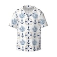 thumbnail image 3 of Goofa Sea Vacations Printed Men's Casual Short-sleeved Shirt,Lightweight Breathable Button-down,Summer Casual men's top,Versatile Fashion shirt-Large, 3 of 7