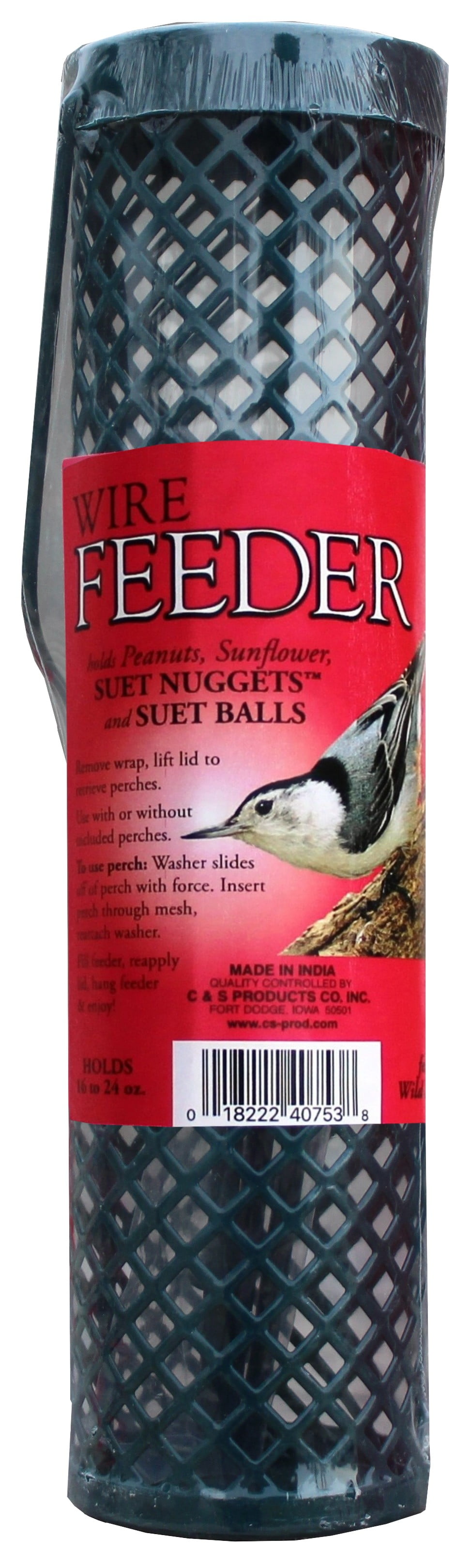 C&S Hanging Wire Wild Bird Feeder for Suet Balls and Nuggets Walmart