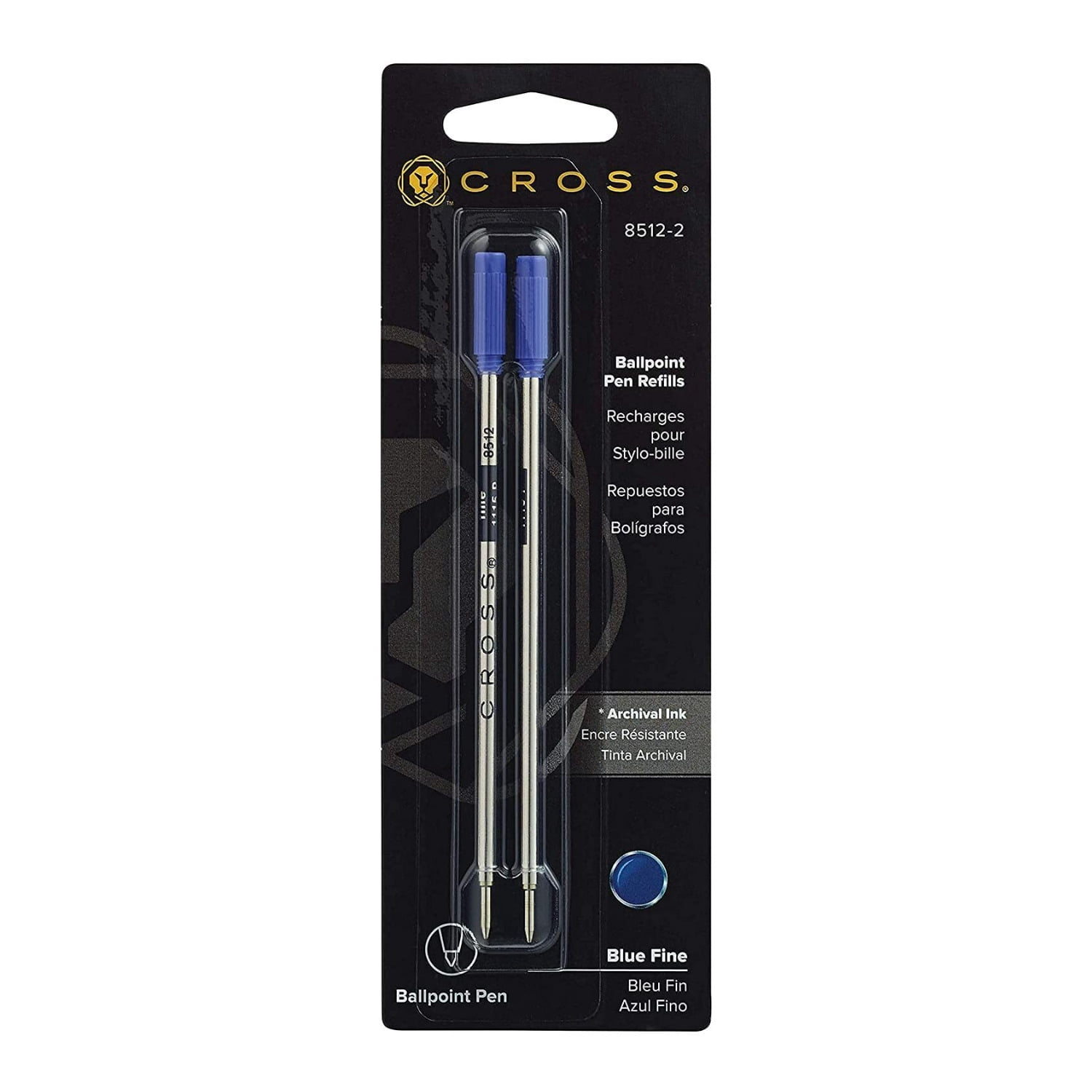Cross Fine Tip Ballpoint Pen Refill Bundle (8-Pack)