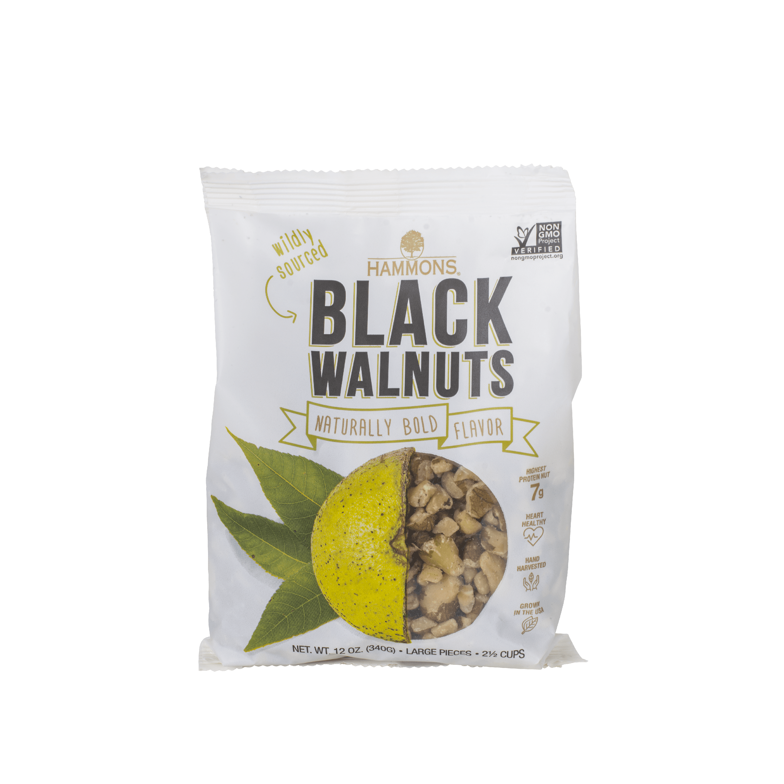 Hammons Black Walnuts Large Shelled Pieces, 12 oz Hammons Black Walnuts Large Shelled Pieces, 12 oz