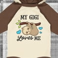 thumbnail image 4 of Inktastic My Gigi Loves Me with Sloth and Hearts Boys or Girls Long Sleeve Baby Bodysuit, 4 of 5