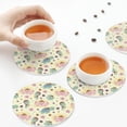 thumbnail image 3 of KLL Drink Coasters Set Round Shape of 4,PU Leather Absorbent Coasters Set Decorative Coffee Cup Coasters Housewarming Gift for Home Decor-Turtle Crab Sea Horse, 3 of 5